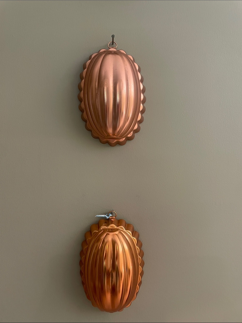 Vintage Copper Wall Molds jello 2.5 cups